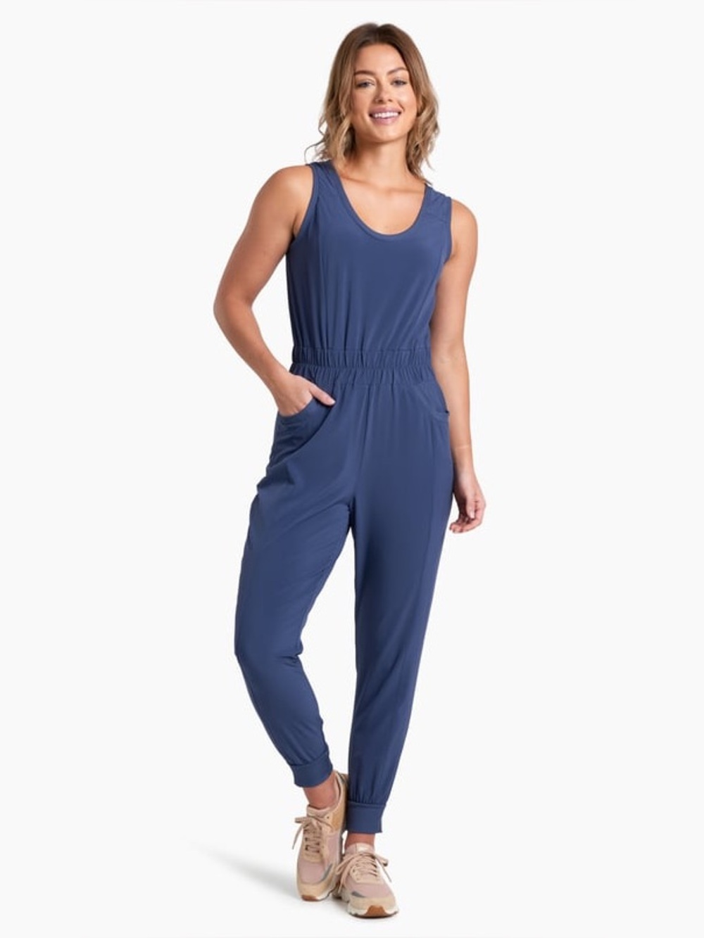 Kuhl Blue Vantage Sleeveless Navy Jogger Jumpsuit Women’s Medium